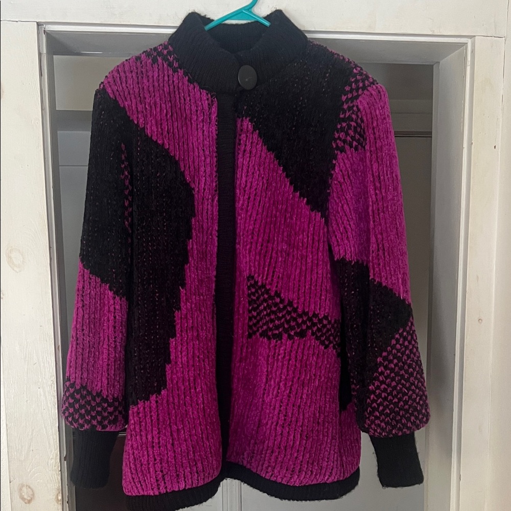 Vintage Jennifer Chase sweater jacket size medium